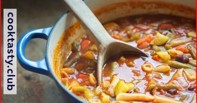 Soti ir maistinga šviežių daržovių sriuba Minestrone!