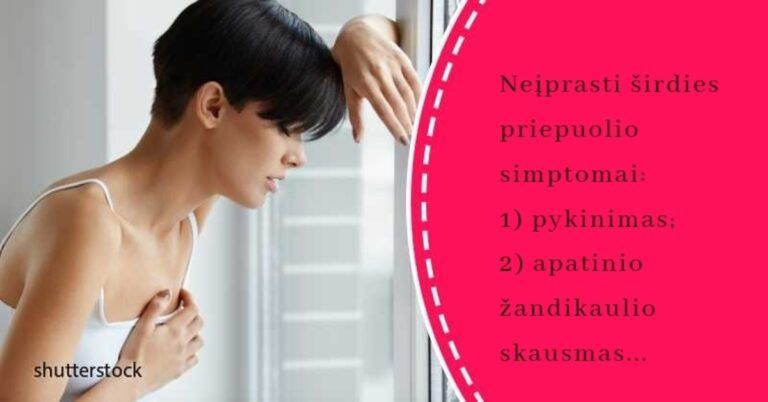 Slaugytoja pasidalino neįprastais širdies priepuolio simptomais, apie kuriuos žino retas žmogus