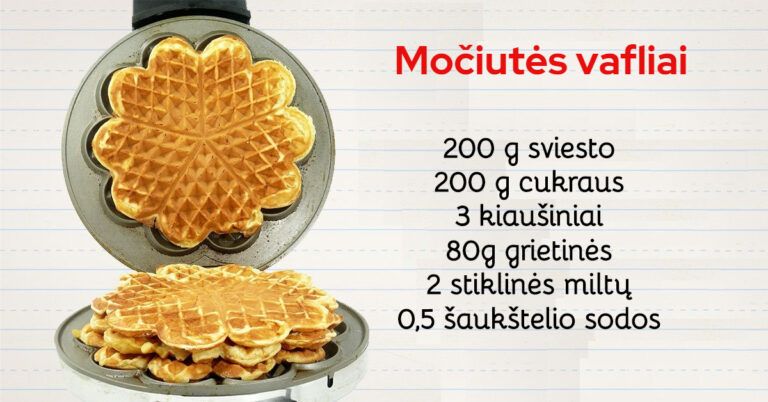 Močiutės vafliai. Pasijuskite tarsi vaikystėje paragavę šio patiekalo!