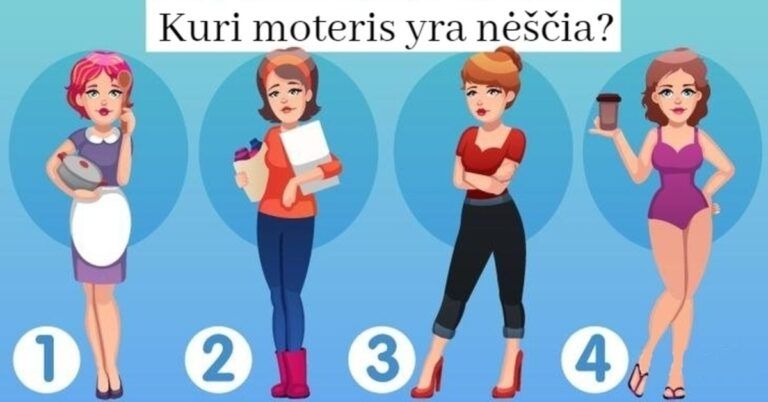 Loginis testas: kuri moteris paveikslėlyje yra nėščia?