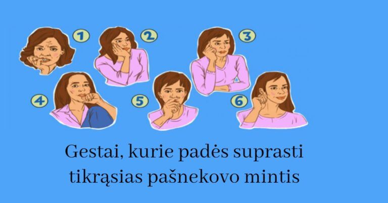 Gestai, kurie padės suprasti tikrąsias pašnekovo mintis