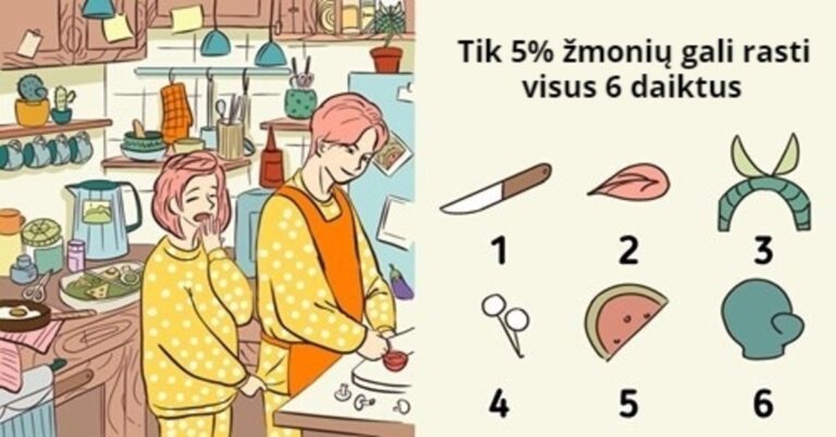 Pastabumo testas: ar galite rasti visus 6 daiktus?