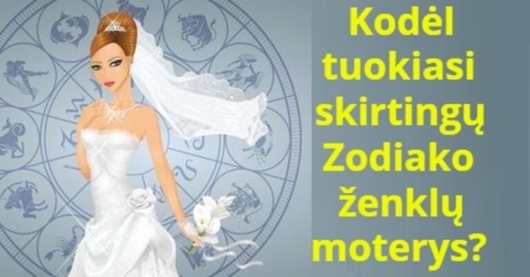 Kodėl skirtingų Zodiako ženklų moterys nori tuoktis?