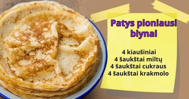 Patys ploniausi blynai iš 4 kiaušinių. Patiks visai šeimai