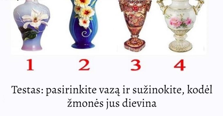 Testas: pasirinkite vazą ir sužinokite, kodėl žmonės jus dievina