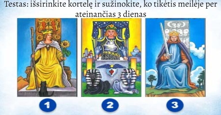 Testas: išsirinkite kortelę ir sužinokite, ko tikėtis meilėje per ateinančias 3 dienas