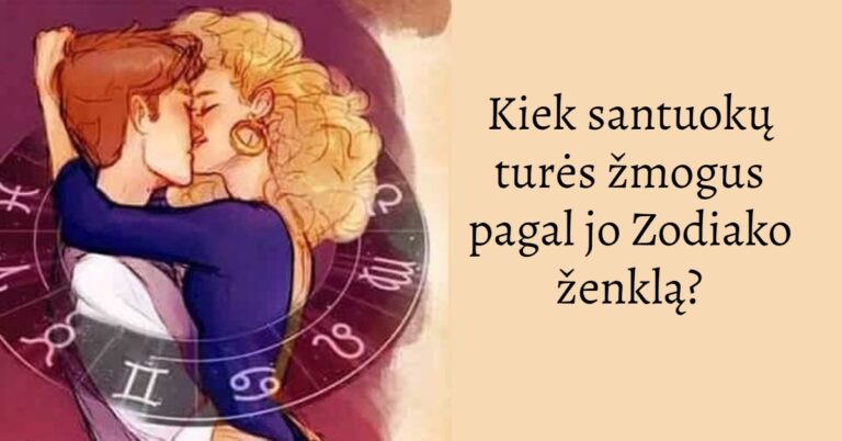 Kiek santuokų turės žmogus pagal jo Zodiako ženklą?