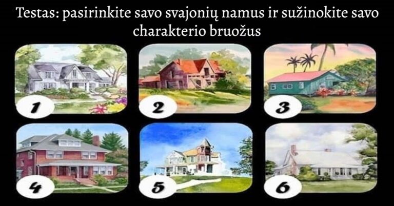 Testas: pasirinkite savo svajonių namus ir sužinokite savo charakterio bruožus