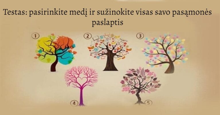 Testas: pasirinkite medį ir sužinokite visas savo pasąmonės paslaptis